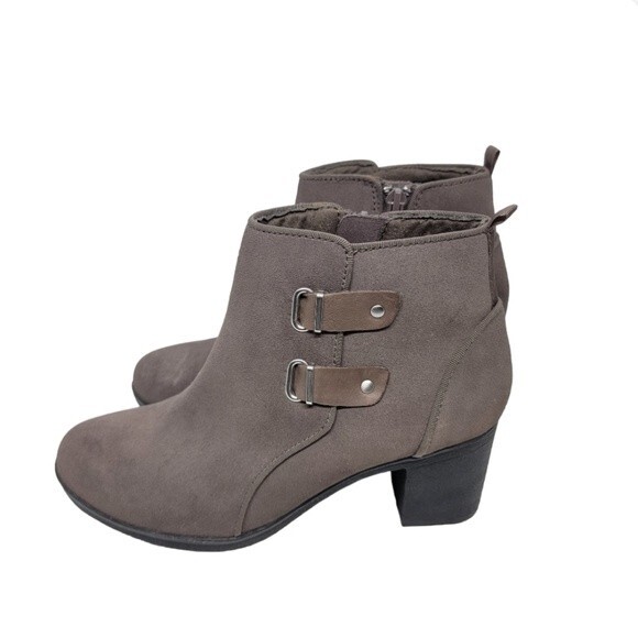 Clarks suede leather ankle boots size 6M Taupe brown Meera Yew - Picture 3 of 13